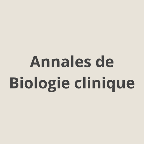 Annales de Biologie Clinique. - Ventio